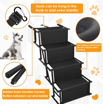 Foldable Dog Ramp 4 Step Collapsible Non Slip Stairs DailySale