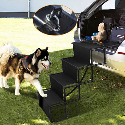 Foldable Dog Ramp 4 Step Collapsible Non Slip Stairs DailySale