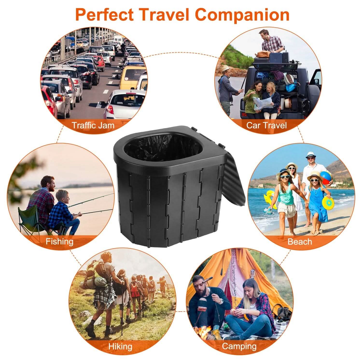 Foldable Emergency Toilet Portable Porta Potty DailySale
