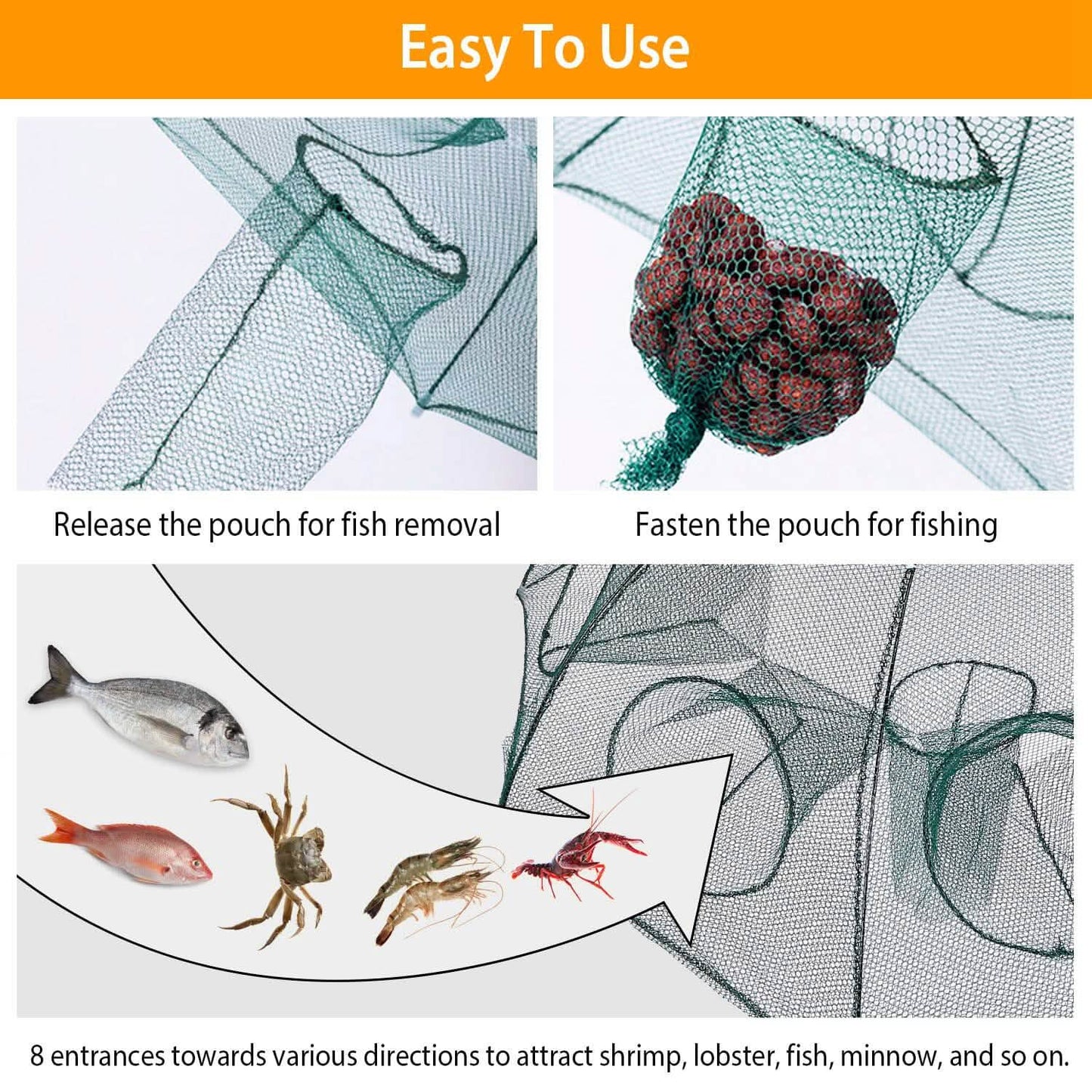 Foldable Fishing Bait Net Trap DailySale