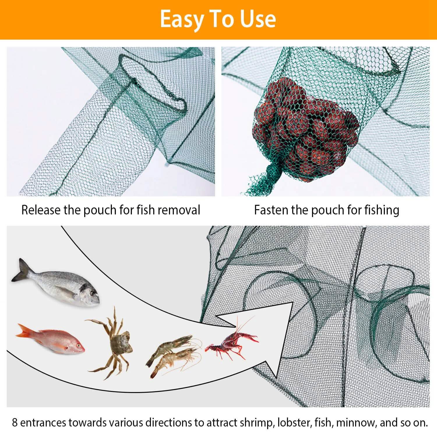 Foldable Fishing Bait Net Trap DailySale