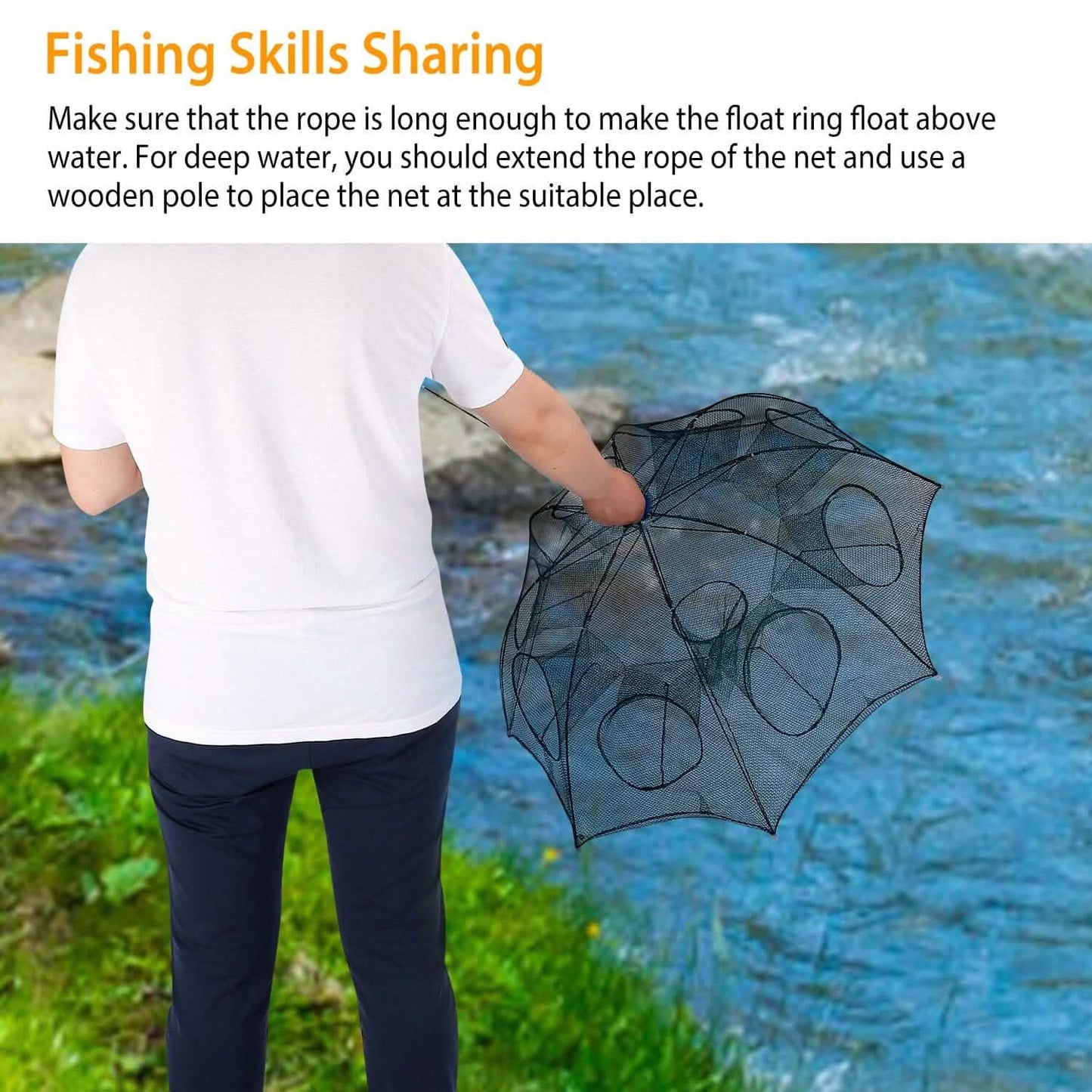 Foldable Fishing Bait Net Trap DailySale