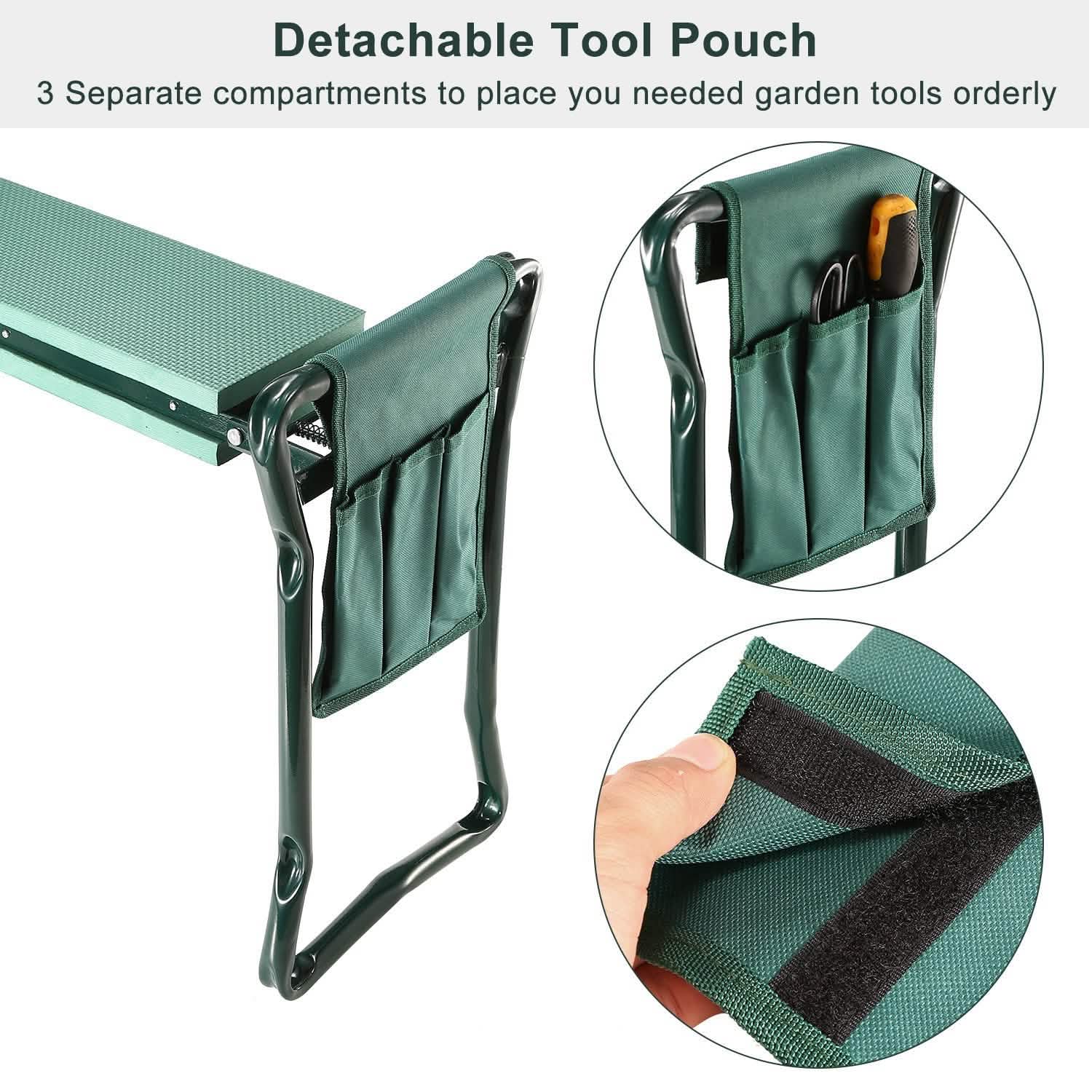 Foldable Garden Kneeler Seat with Kneeling Soft Cushion Pad DailySale