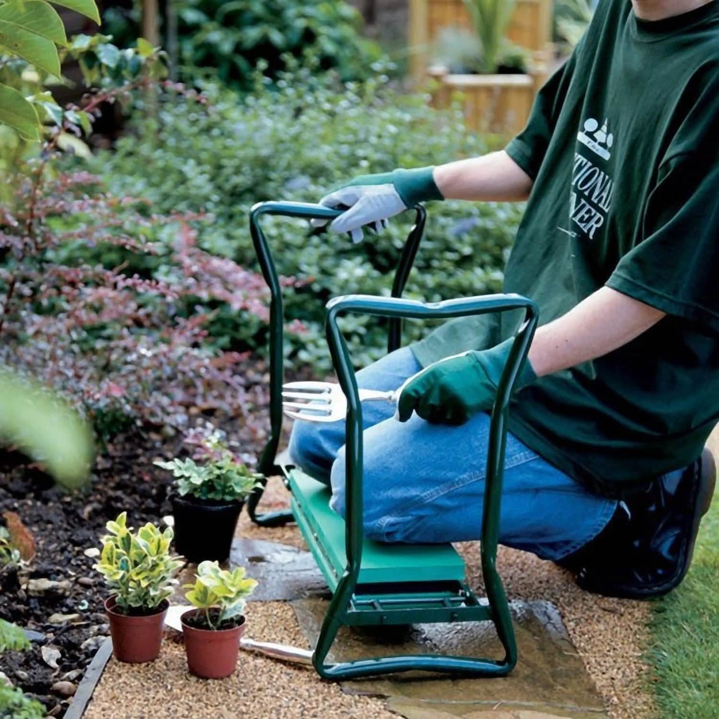 Foldable Garden Kneeler Seat with Kneeling Soft Cushion Pad DailySale