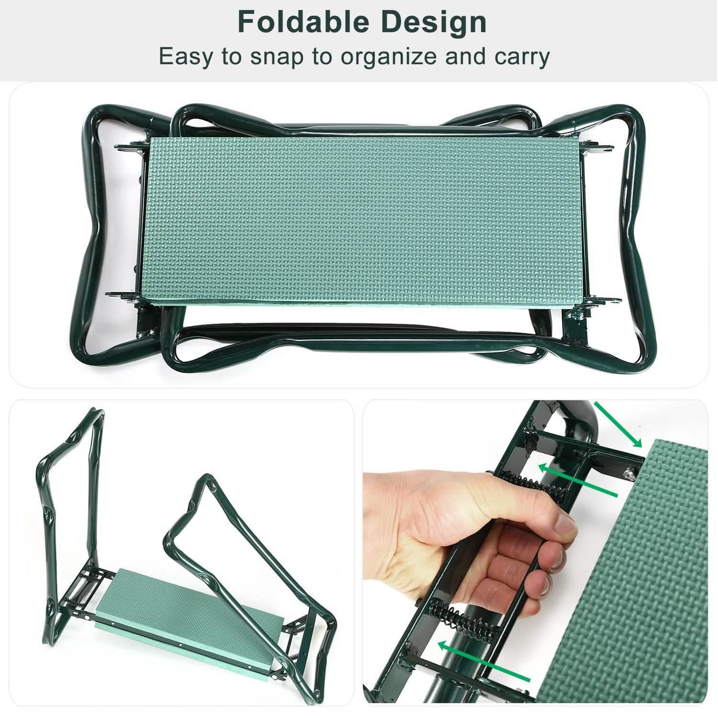 Foldable Garden Kneeler Seat with Kneeling Soft Cushion Pad DailySale