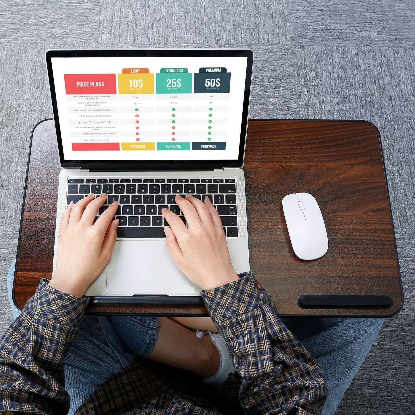 Foldable Laptop Stand Desk Height DailySale