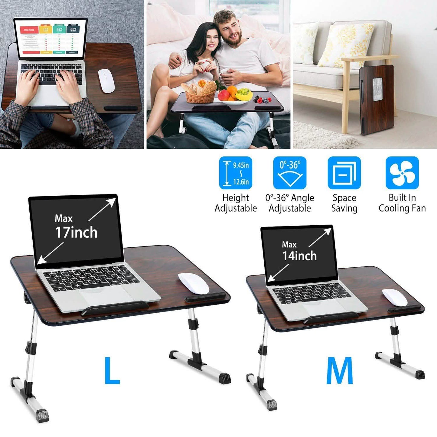 Foldable Laptop Stand Desk Height DailySale
