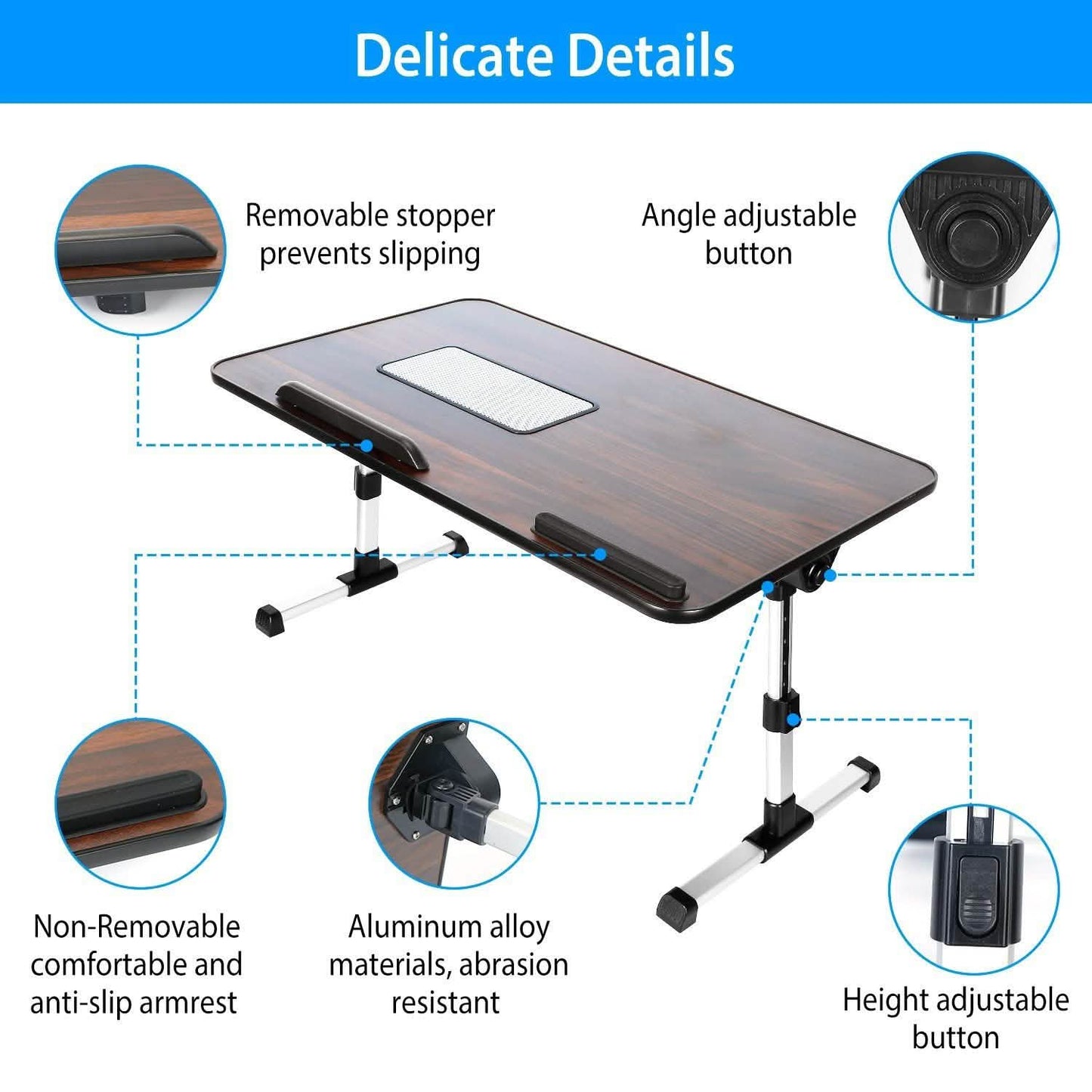 Foldable Laptop Stand Desk Height DailySale