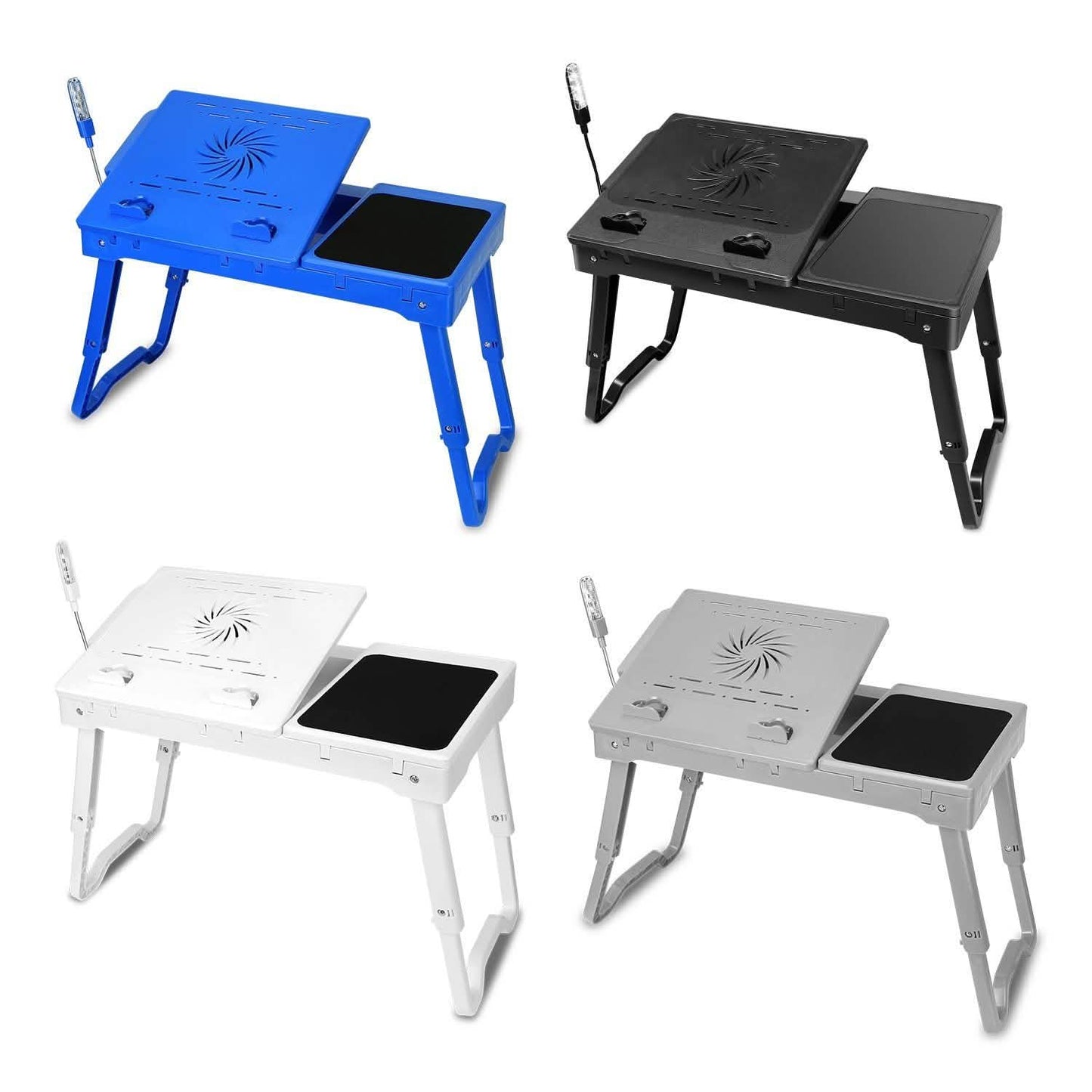 Foldable Laptop Table Bed Notebook Desk with Cooling Fan Mouse Board DailySale