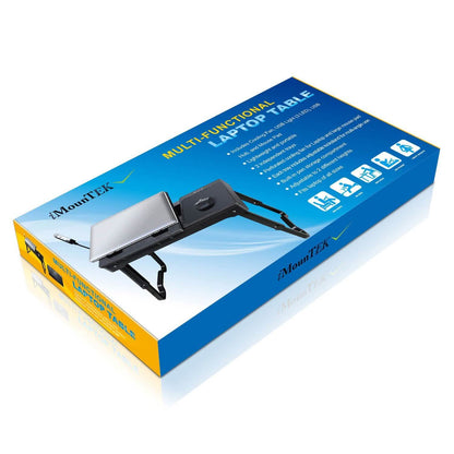 Foldable Laptop Table Bed Notebook Desk with Cooling Fan Mouse Board DailySale