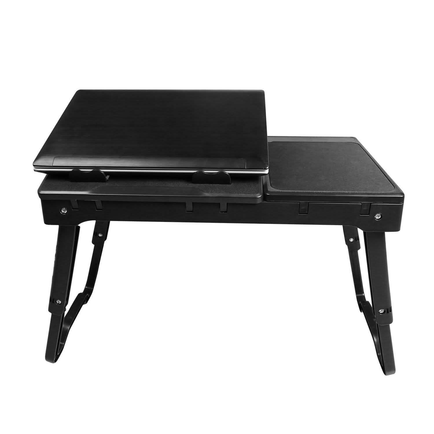 Foldable Laptop Table Bed Notebook Desk with Cooling Fan Mouse Board DailySale