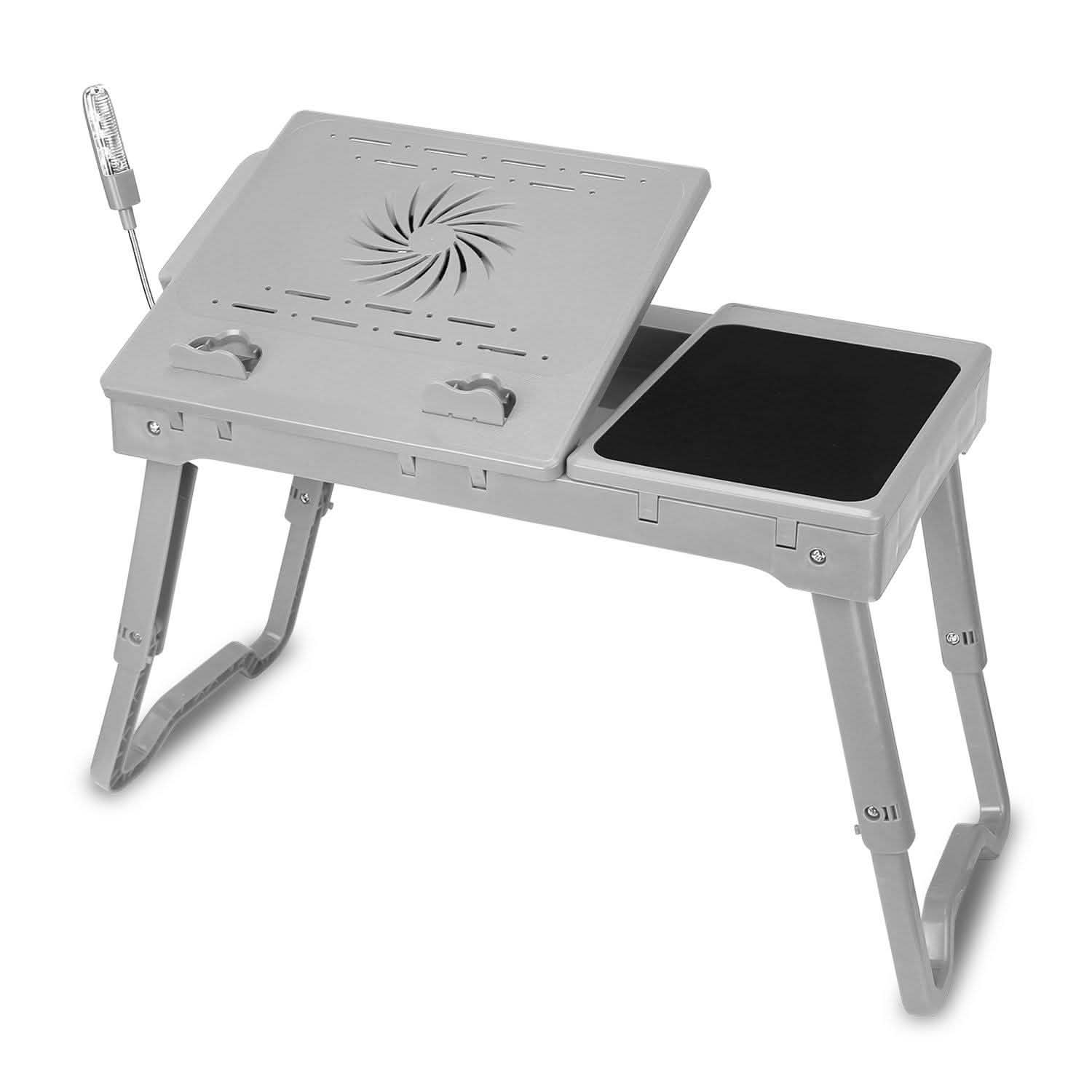 Foldable Laptop Table Bed Notebook Desk with Cooling Fan Mouse Board DailySale