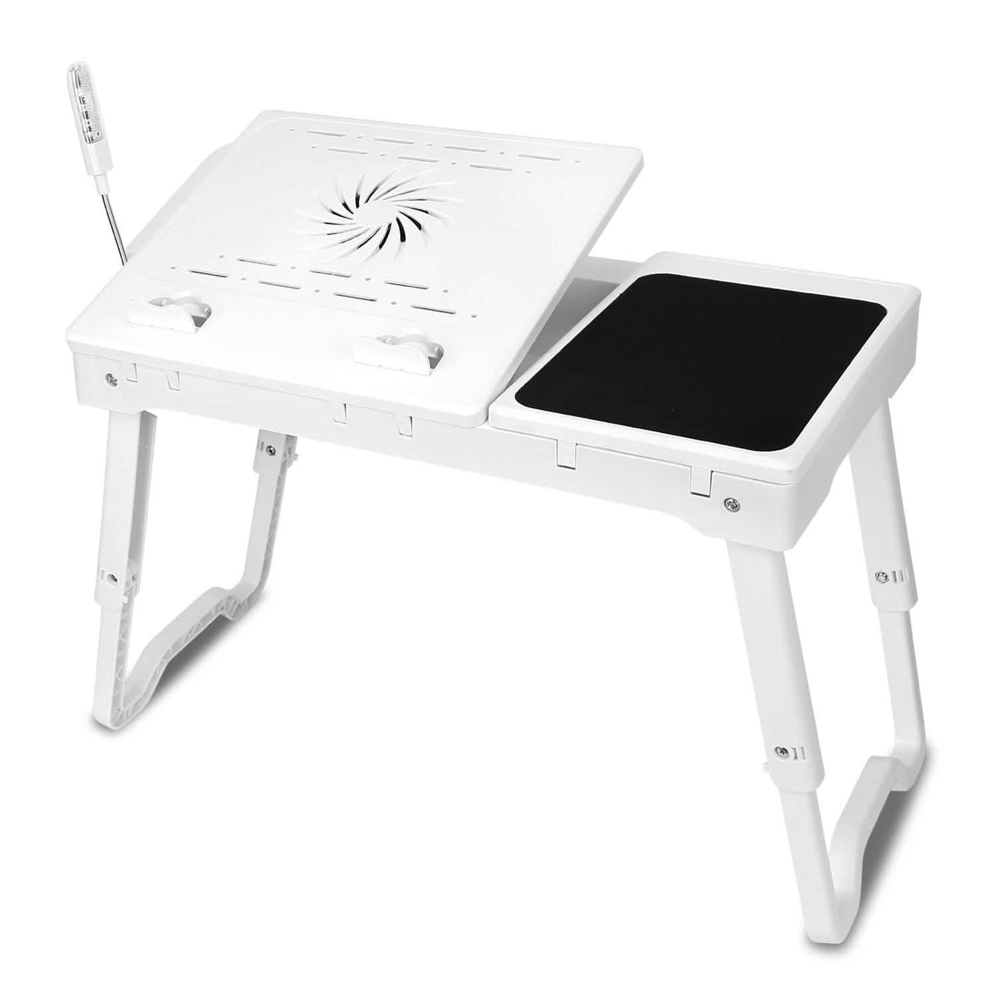Foldable Laptop Table Bed Notebook Desk with Cooling Fan Mouse Board DailySale