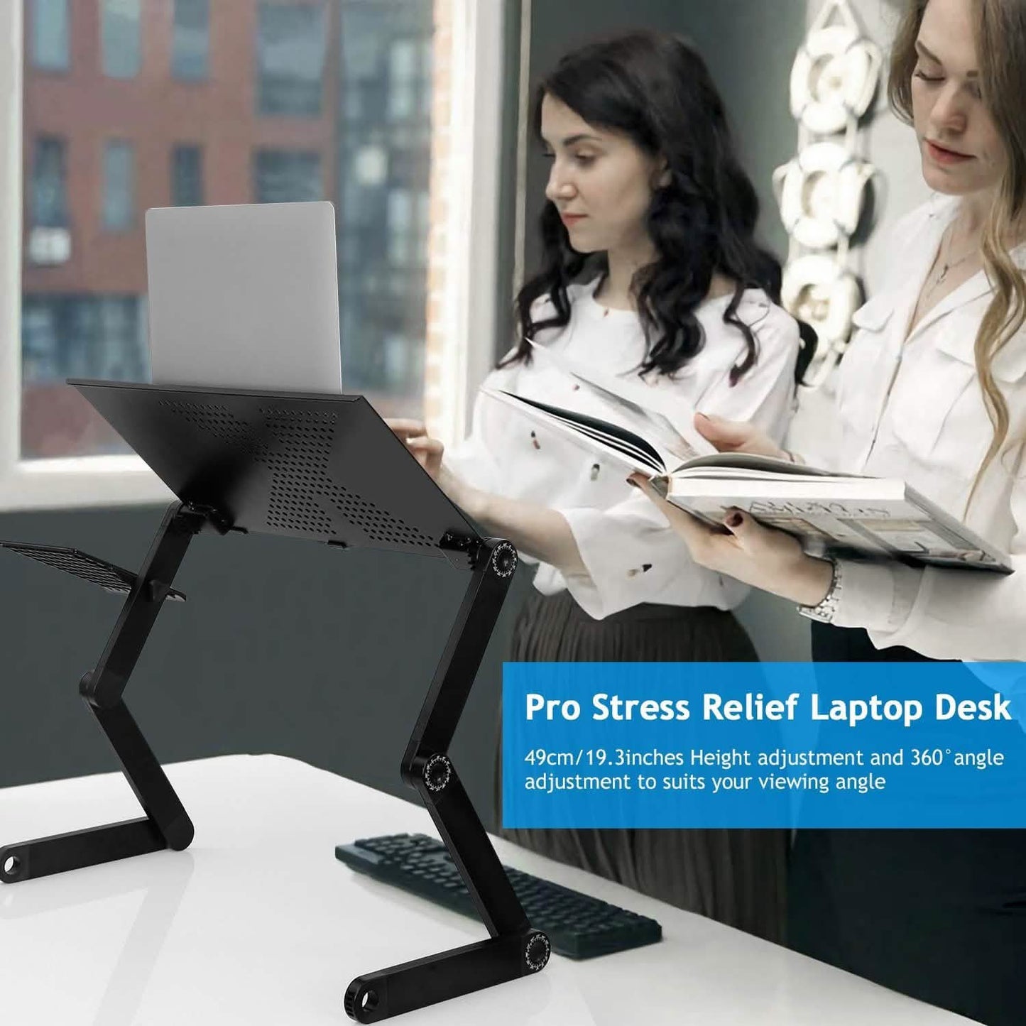 Foldable Laptop Table Bed Notebook Desk with Mouse Board DailySale