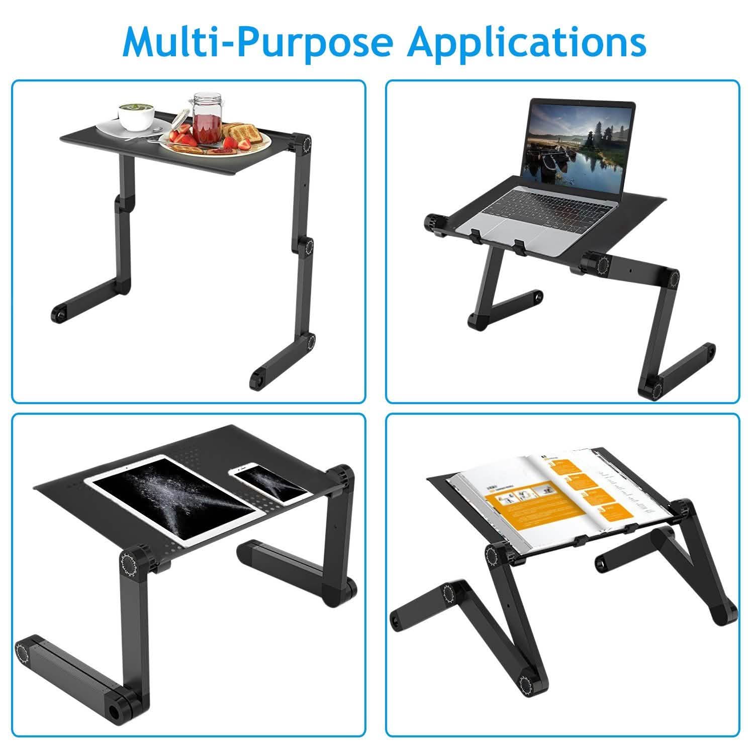 Foldable Laptop Table Bed Notebook Desk with Mouse Board DailySale
