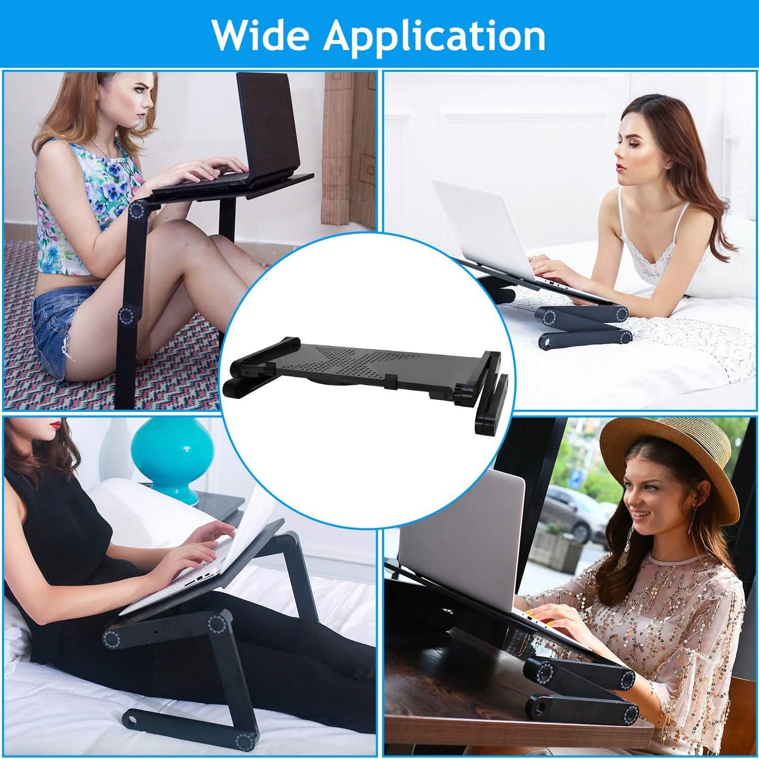 Foldable Laptop Table Bed Notebook Desk with Mouse Board DailySale