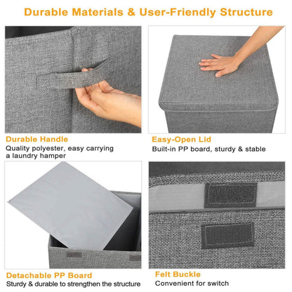 Foldable Laundry Hampers with Lid DailySale