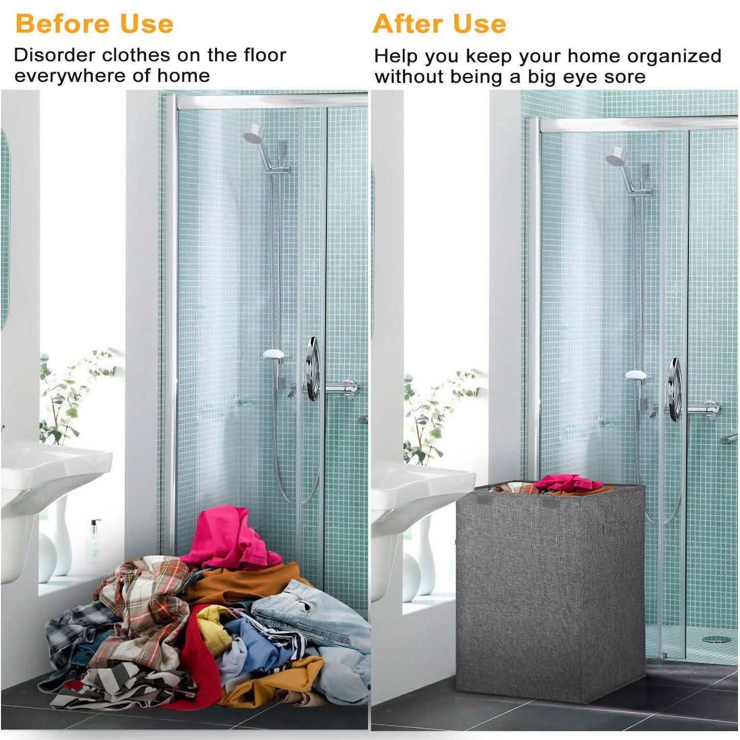Foldable Laundry Hampers with Lid DailySale