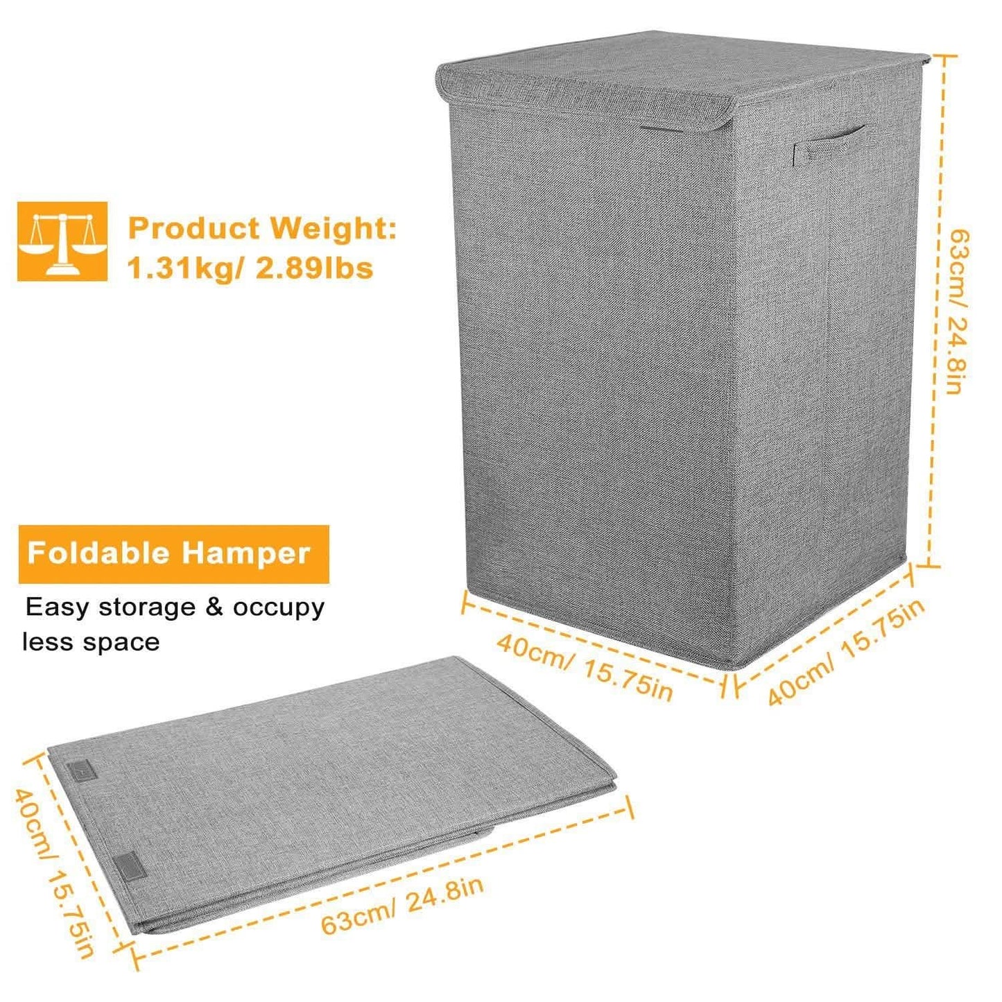 Foldable Laundry Hampers with Lid DailySale
