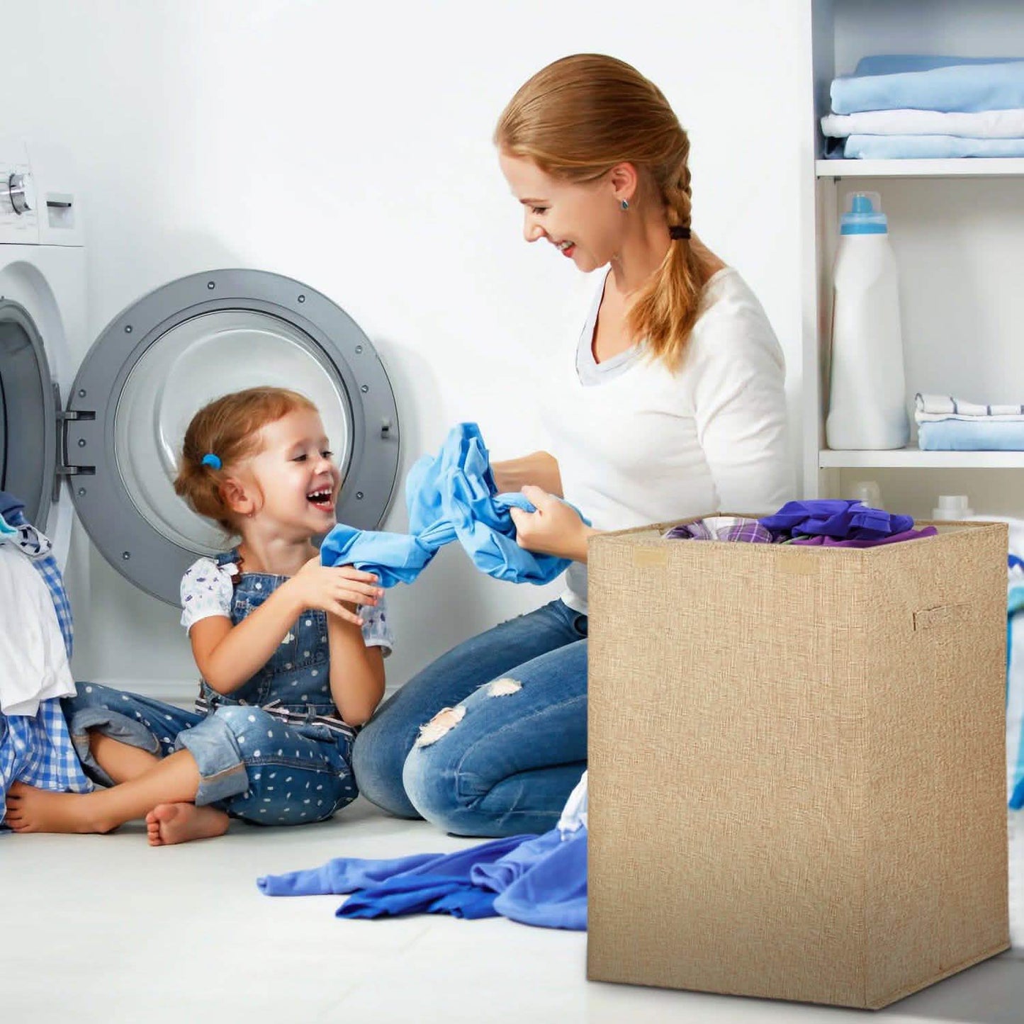Foldable Laundry Hampers with Lid DailySale