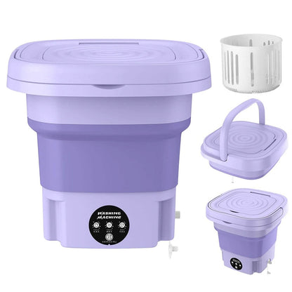 Foldable Laundry Machine with Detachable Drain Basket DailySale