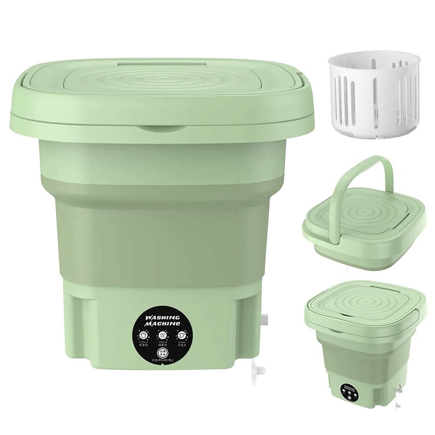 Foldable Laundry Machine with Detachable Drain Basket DailySale