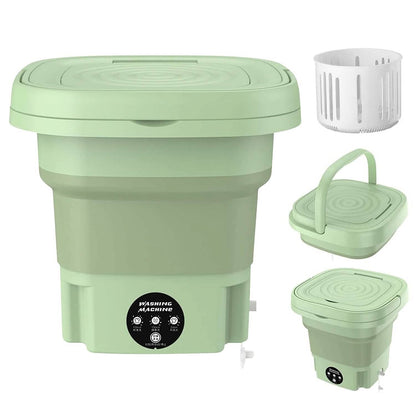 Foldable Laundry Machine with Detachable Drain Basket DailySale