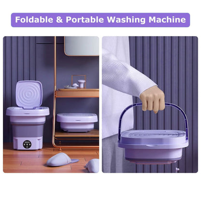 Foldable Laundry Machine with Detachable Drain Basket DailySale