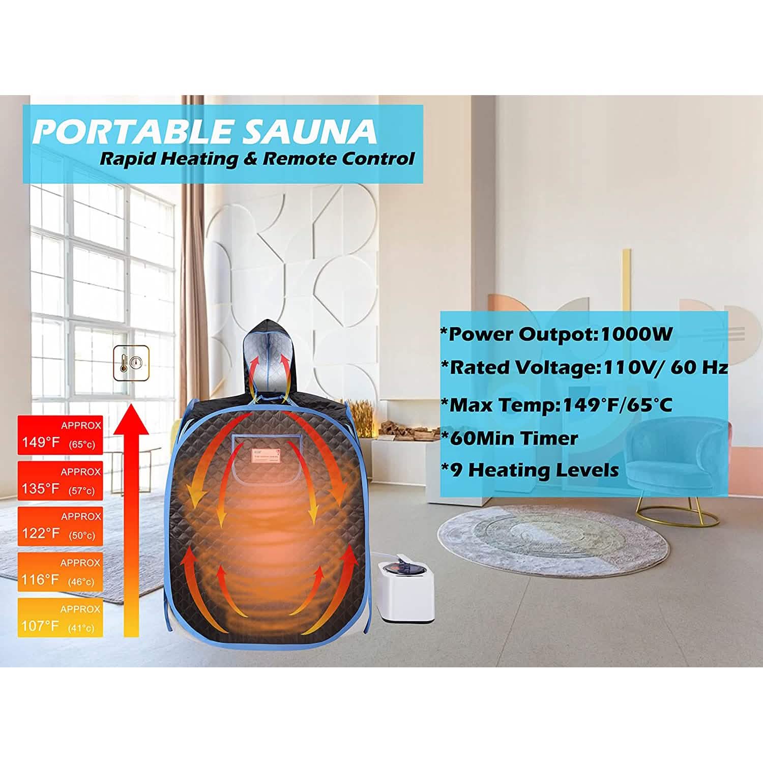 Foldable Lightweight Personal Sauna Tent for Home SPA DailySale