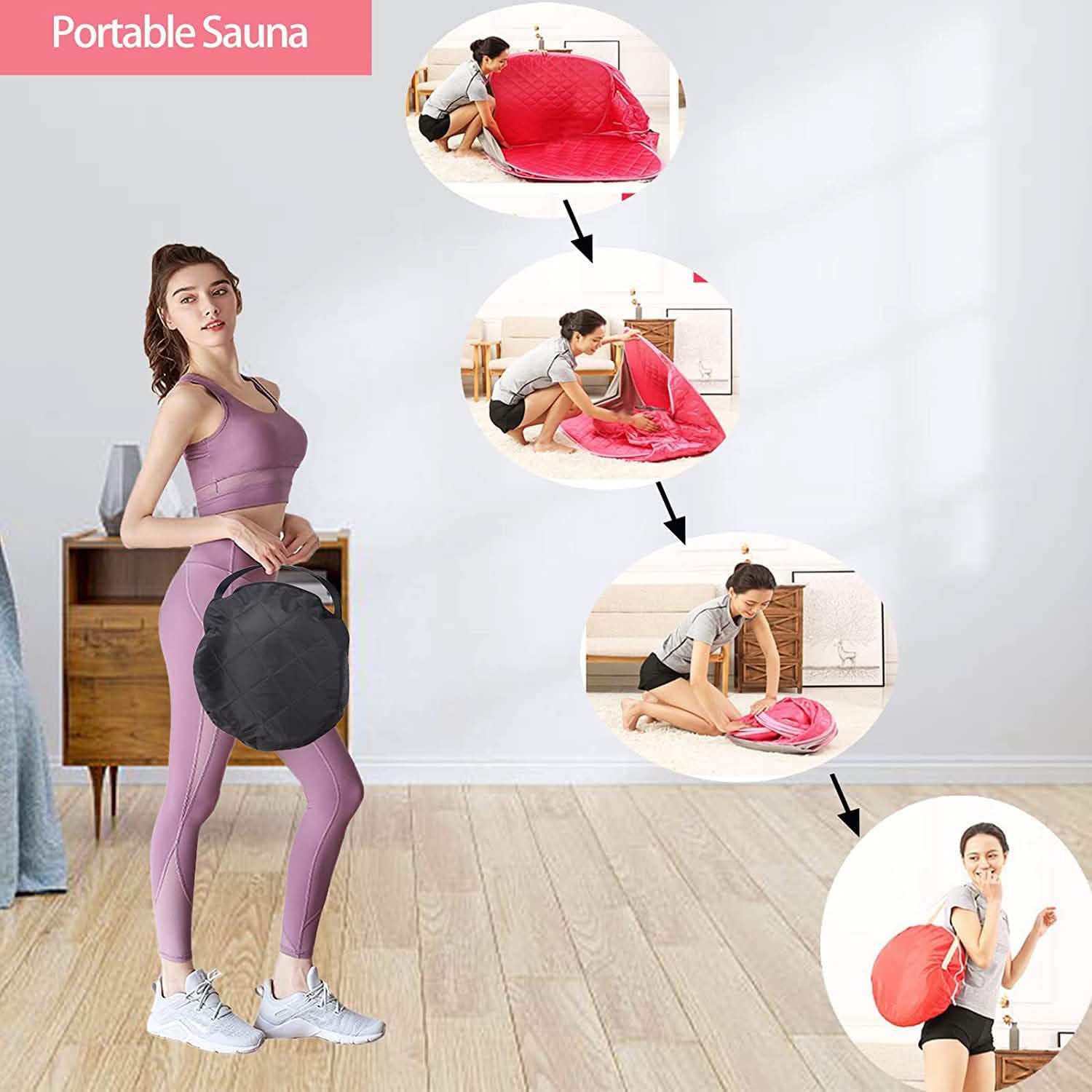 Foldable Lightweight Personal Sauna Tent for Home SPA DailySale