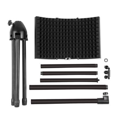 Foldable Microphone Isolation Shield Adjustable Tripod Stand DailySale