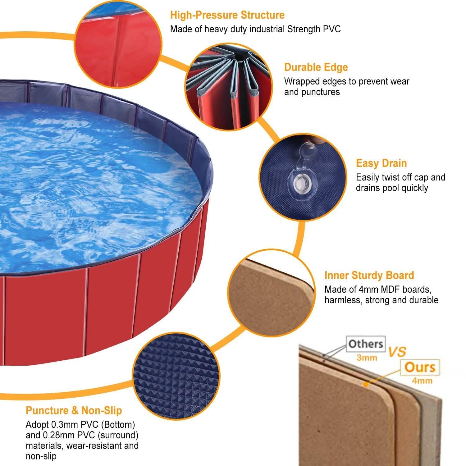 Foldable Pet Swimming Pool PVC DailySale
