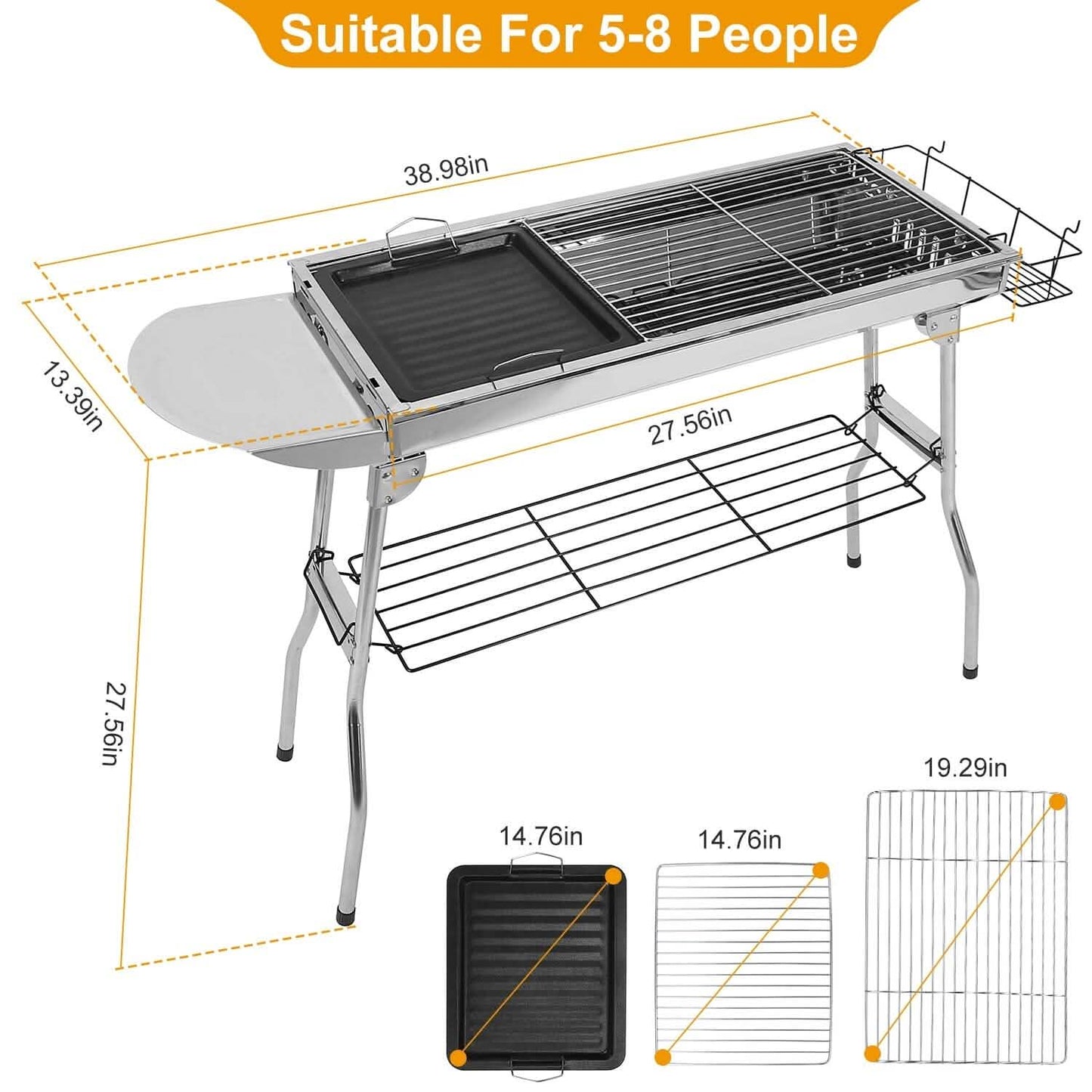 Foldable Portable Barbecue Grill DailySale
