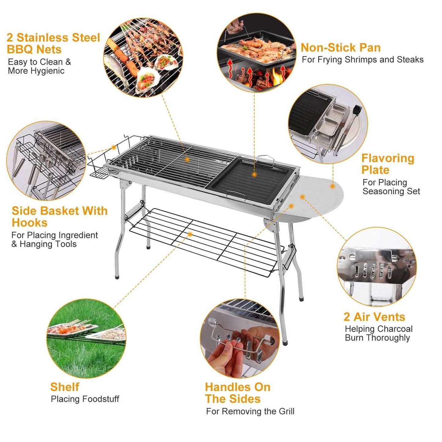 Foldable Portable Barbecue Grill DailySale