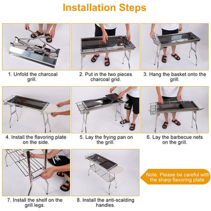 Foldable Portable Barbecue Grill DailySale