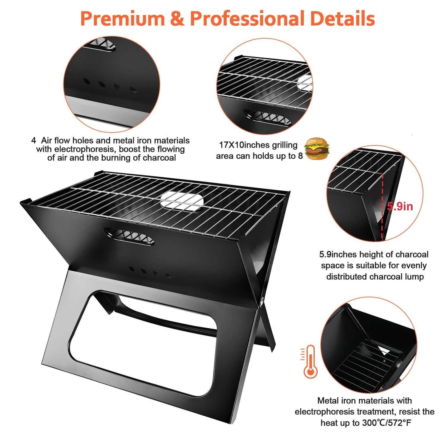 Foldable Portable BBQ Barbecue Grill DailySale