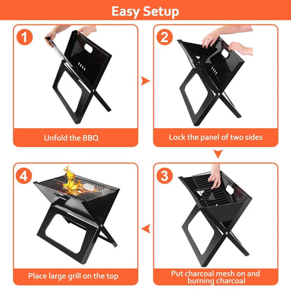 Foldable Portable BBQ Barbecue Grill DailySale