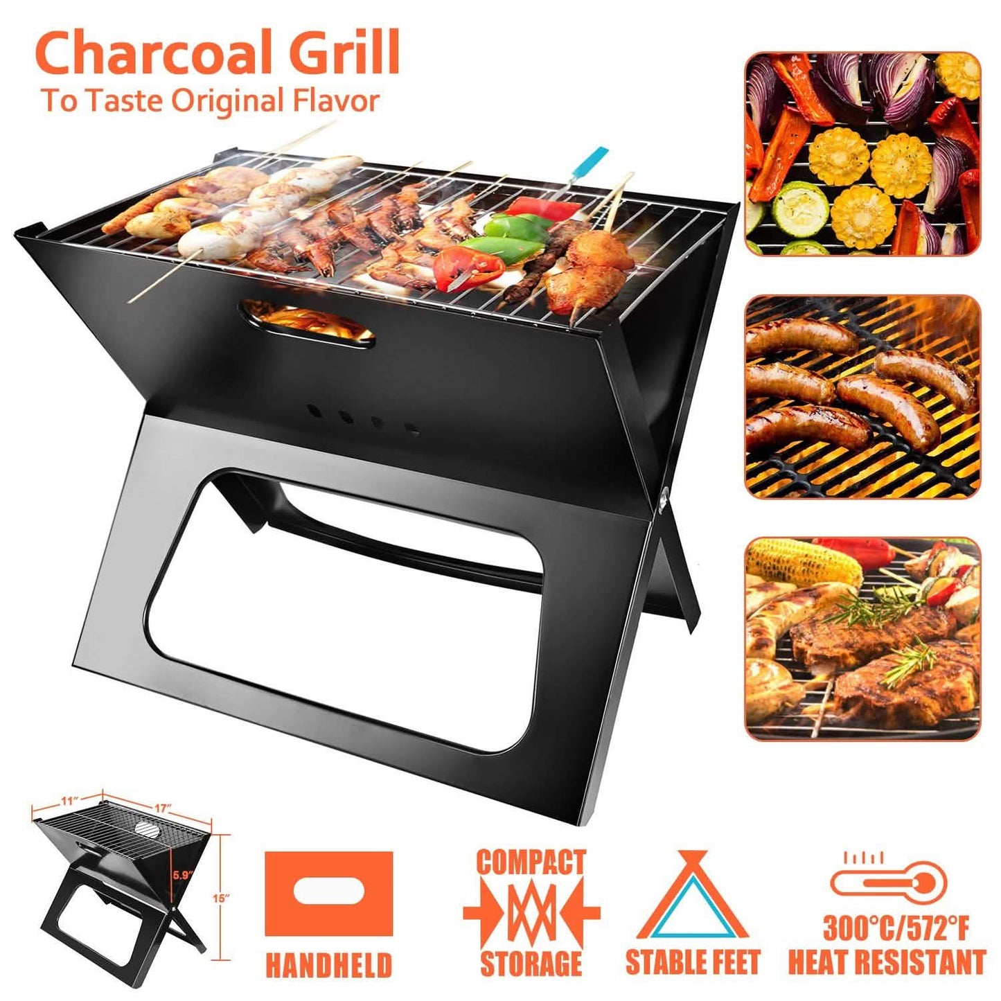 Foldable Portable BBQ Barbecue Grill DailySale