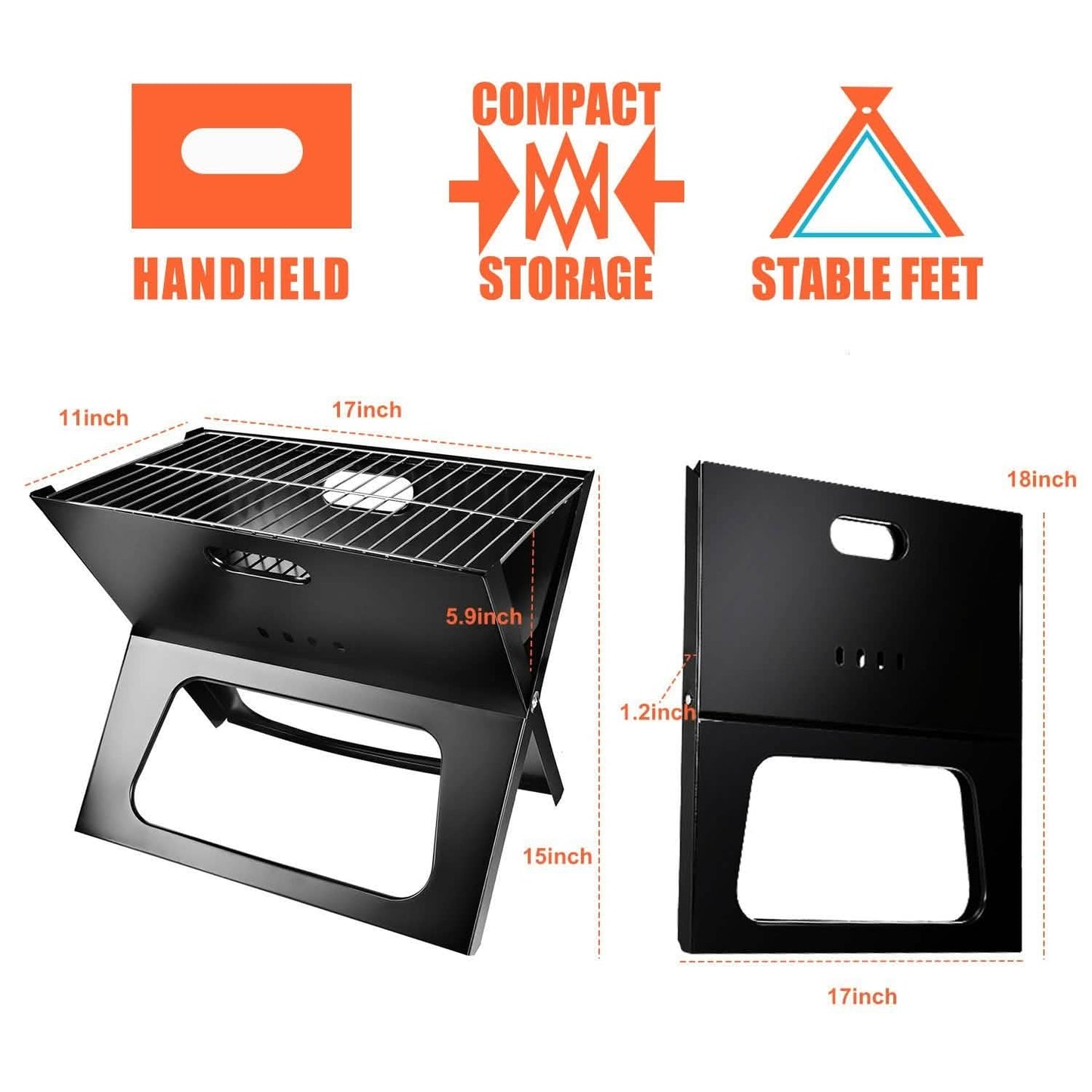 Foldable Portable BBQ Barbecue Grill DailySale