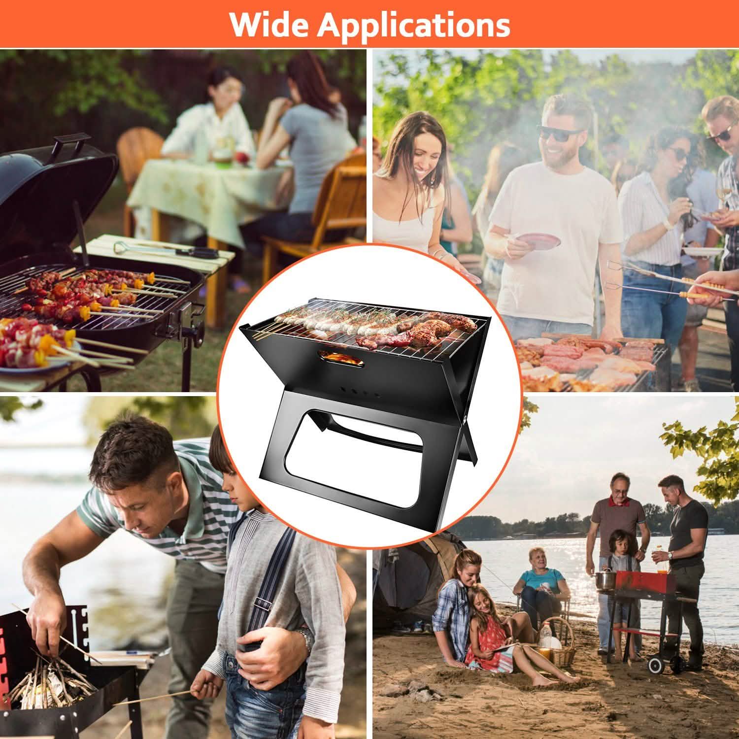 Foldable Portable BBQ Barbecue Grill DailySale