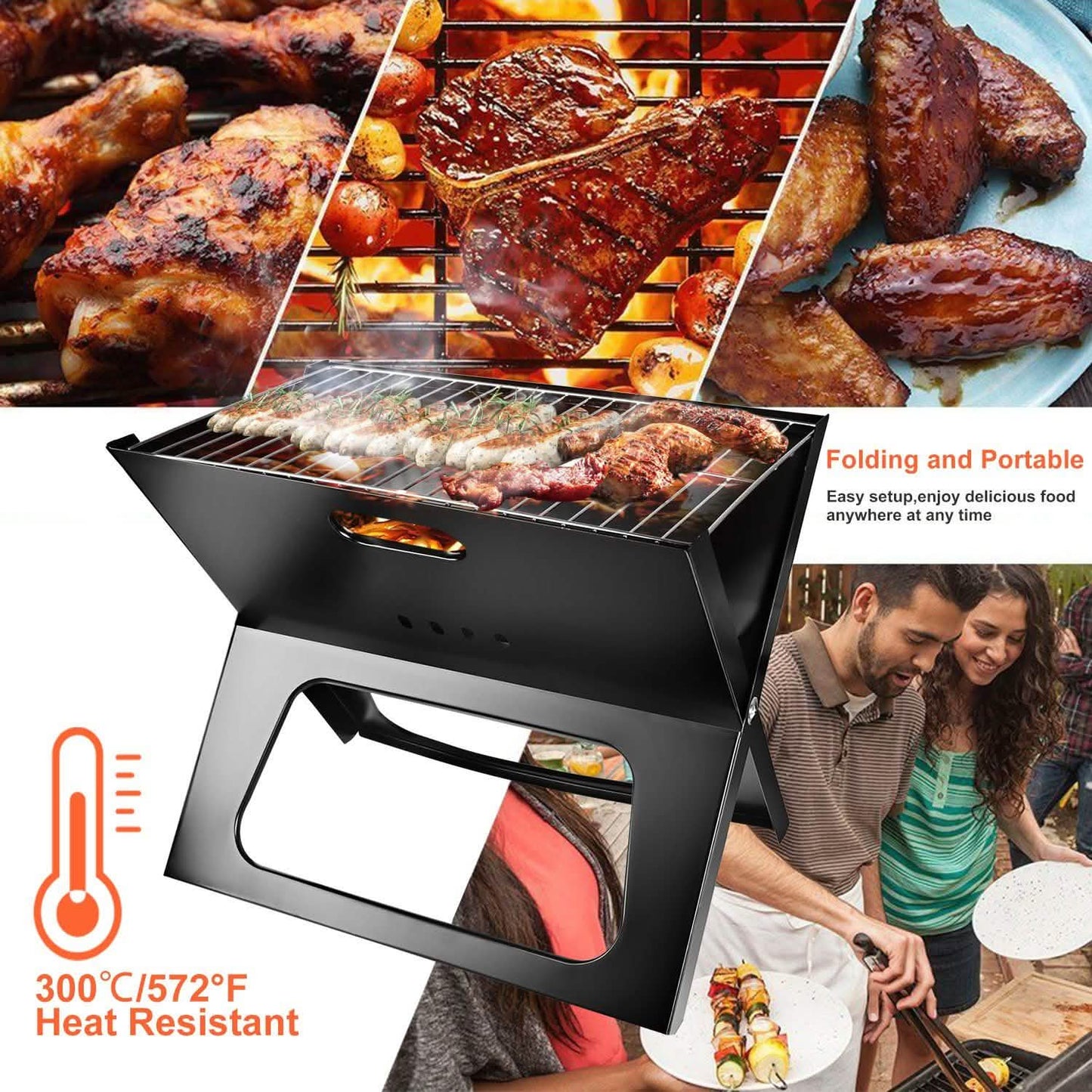 Foldable Portable BBQ Barbecue Grill DailySale