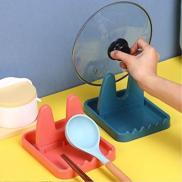 Foldable Pot Lid Rack Plastic Spoon Holder Stand Kitchen Supplies Organizer DailySale