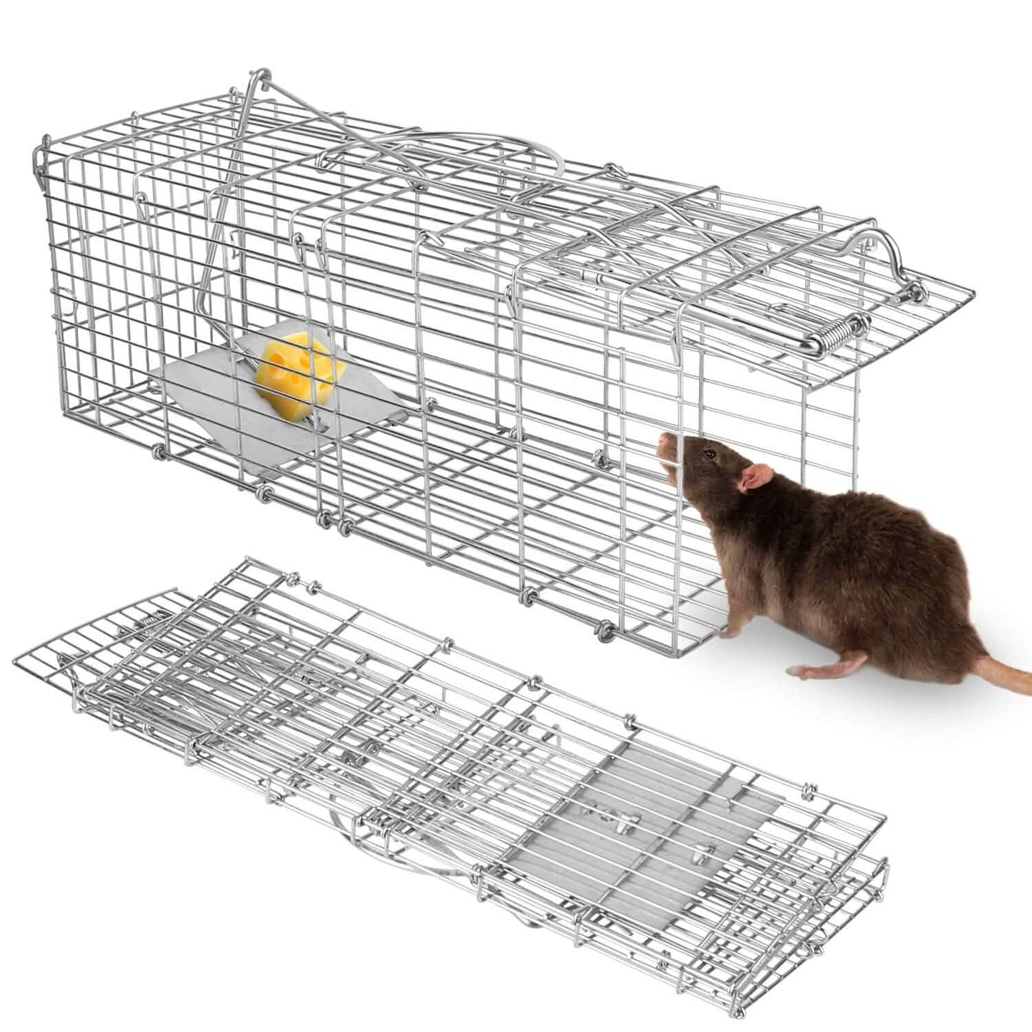 Foldable Rat Trap Cage Humane Live Rodent Trap Cage DailySale