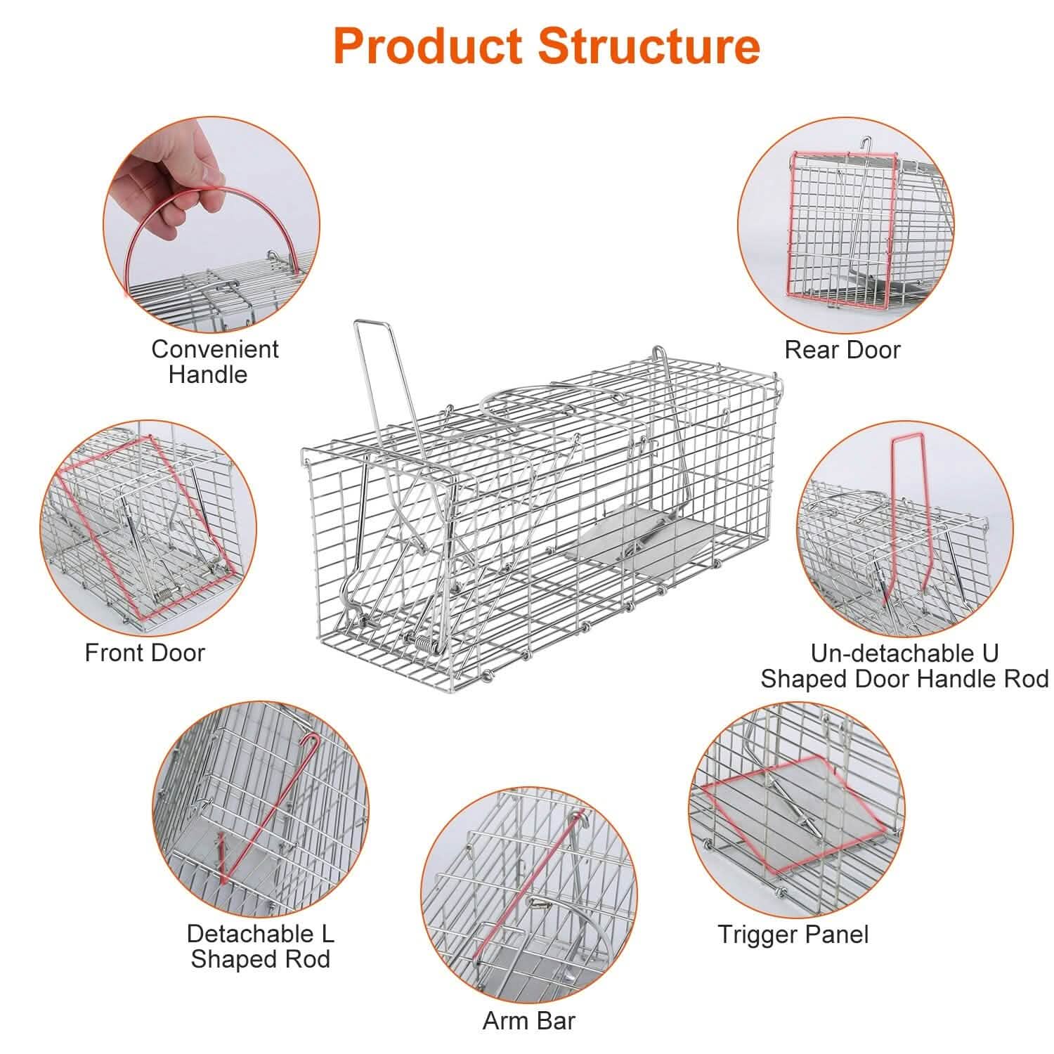 Foldable Rat Trap Cage Humane Live Rodent Trap Cage DailySale