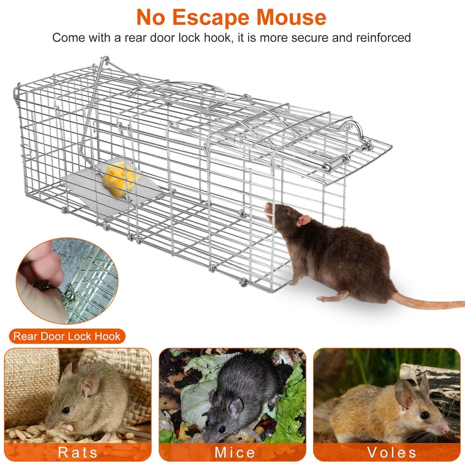 Foldable Rat Trap Cage Humane Live Rodent Trap Cage DailySale