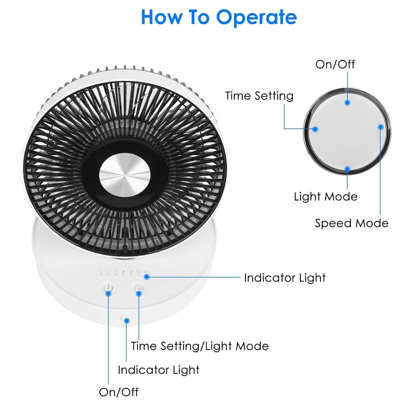 Foldable Rechargeable LED Desk Fan Wall Mounted with Magnetic Remote DailySale