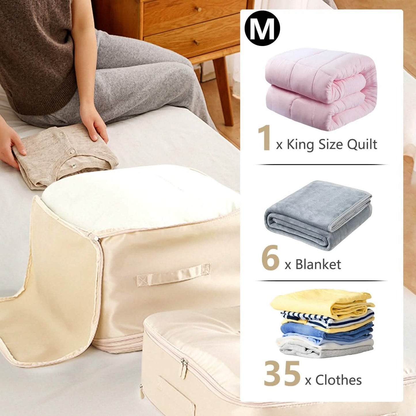 Foldable Storage Bag with Dual Zippers DailySale