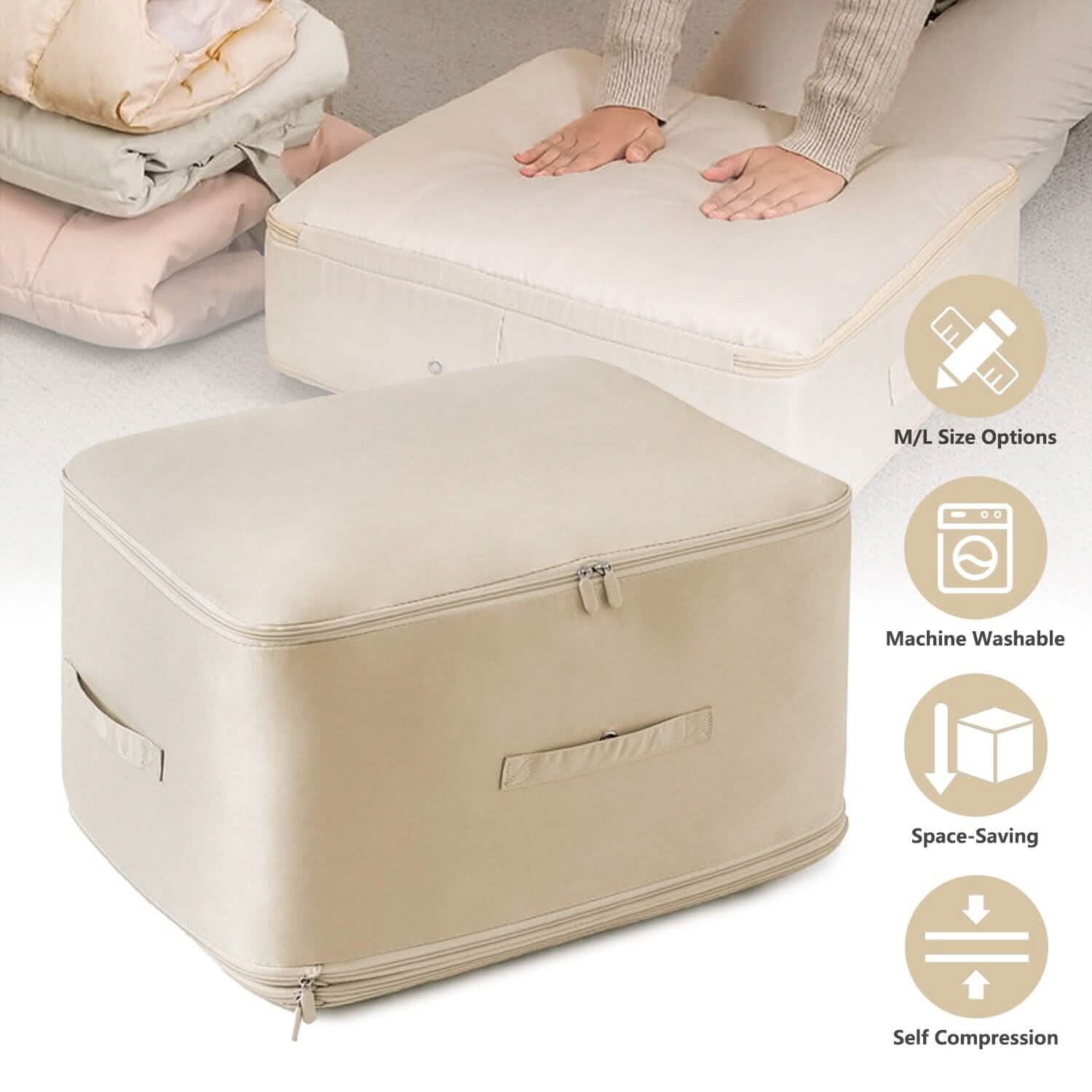 Foldable Storage Bag with Dual Zippers DailySale