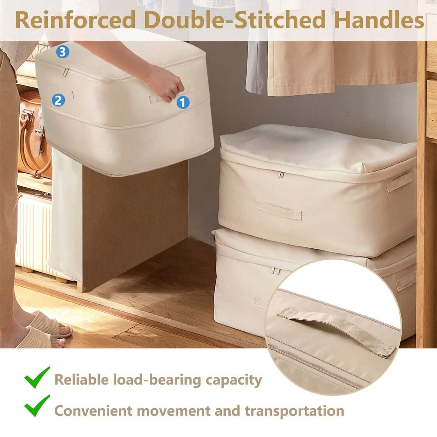 Foldable Storage Bag with Dual Zippers DailySale