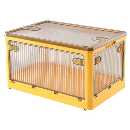 Foldable Storage Bins with Lid 4 Doors Collapsible Stackable with Lock DailySale